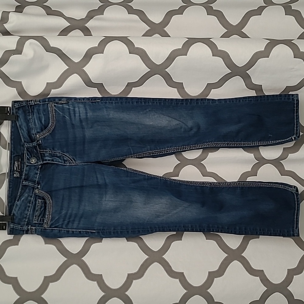 Silver Cropped Suki Denim